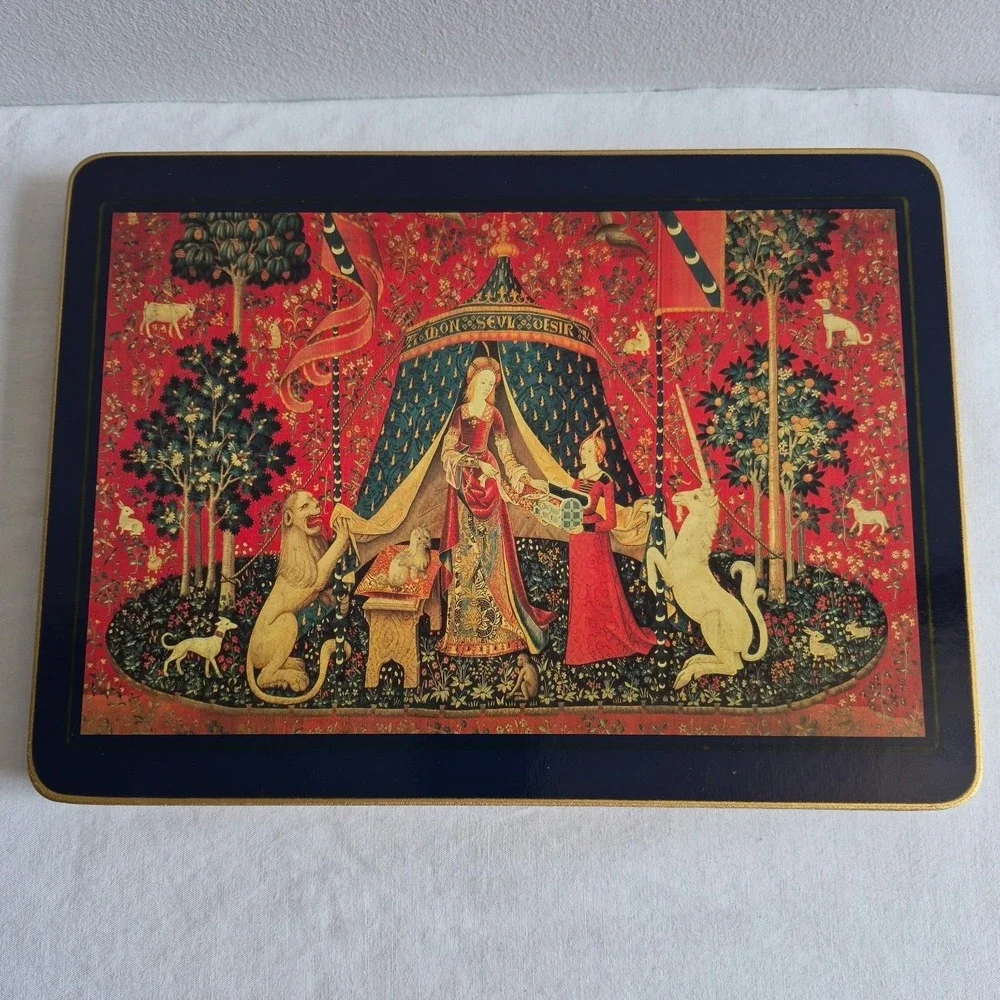 Vintage Lady & The Unicorn Placemats Complete Set Of 6 Lady Clare England